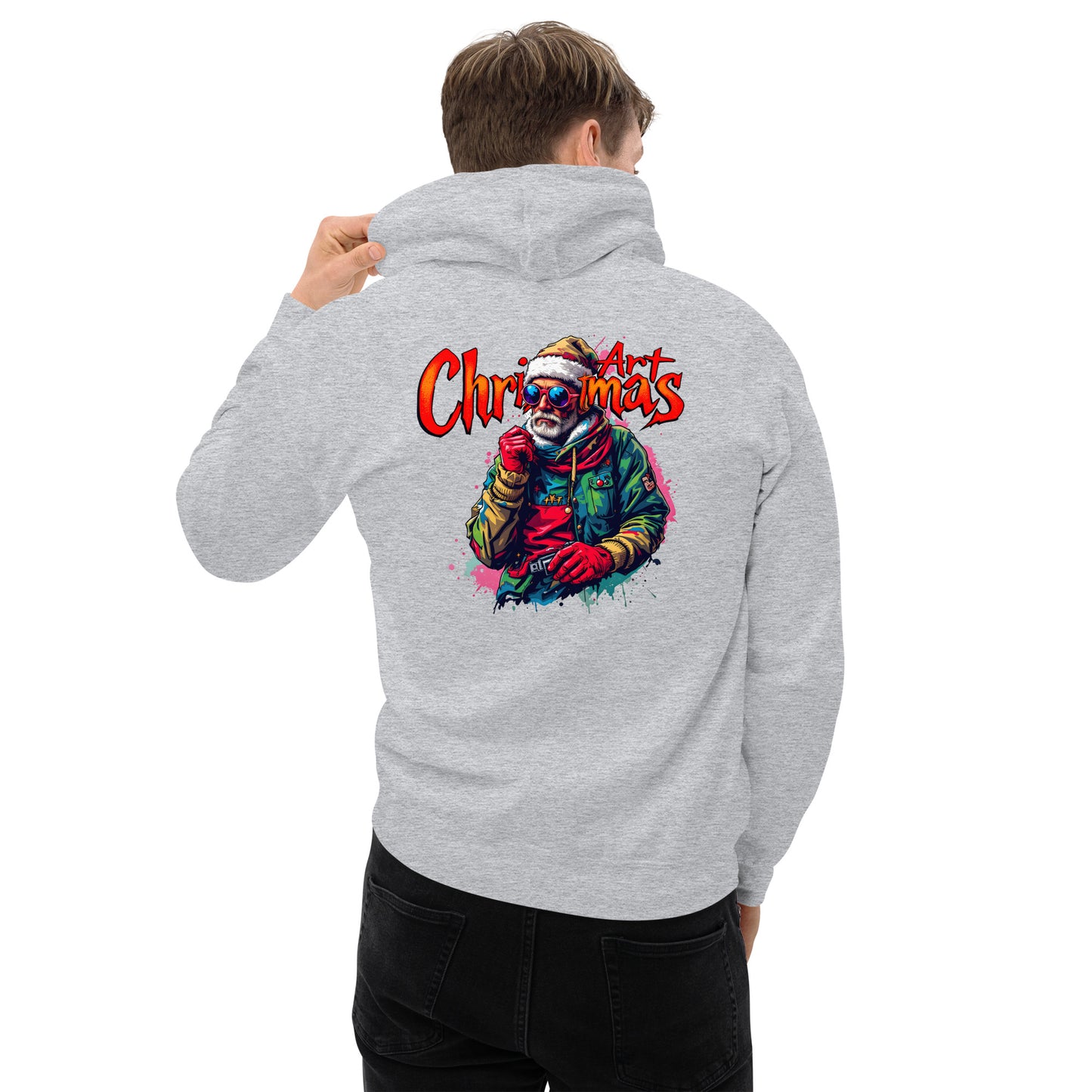 Unisex Christmas art cool looking street artist Hoodie