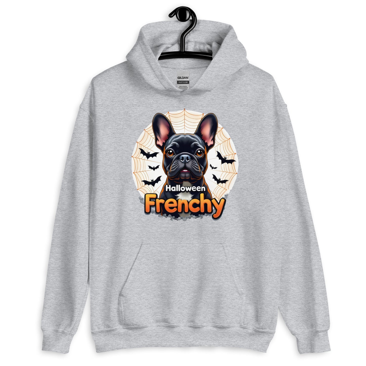 Unisex Halloween French bulldog twin print heavy Hoodie