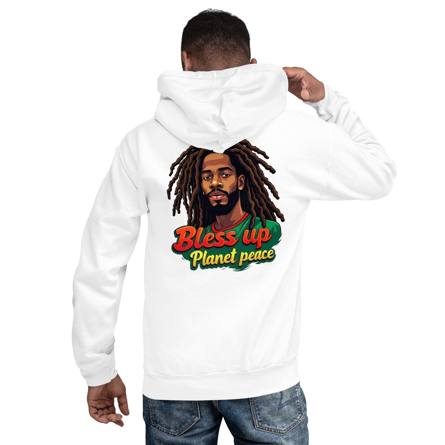 Unisex bless up Planet piece Hoodie