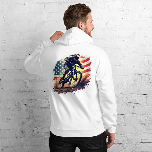 Unisex US Flag MTB rider classic Hoodie