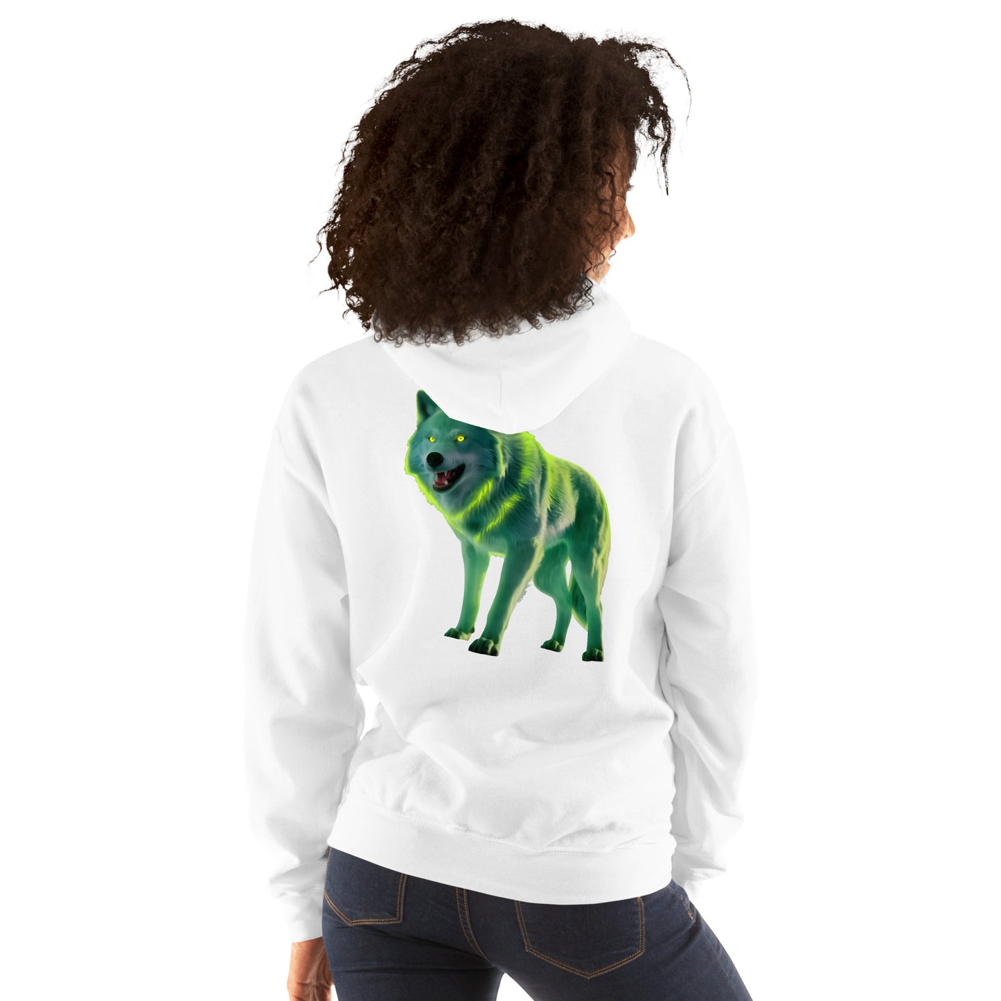 Unisex glowing eyed Wolf Hoodie