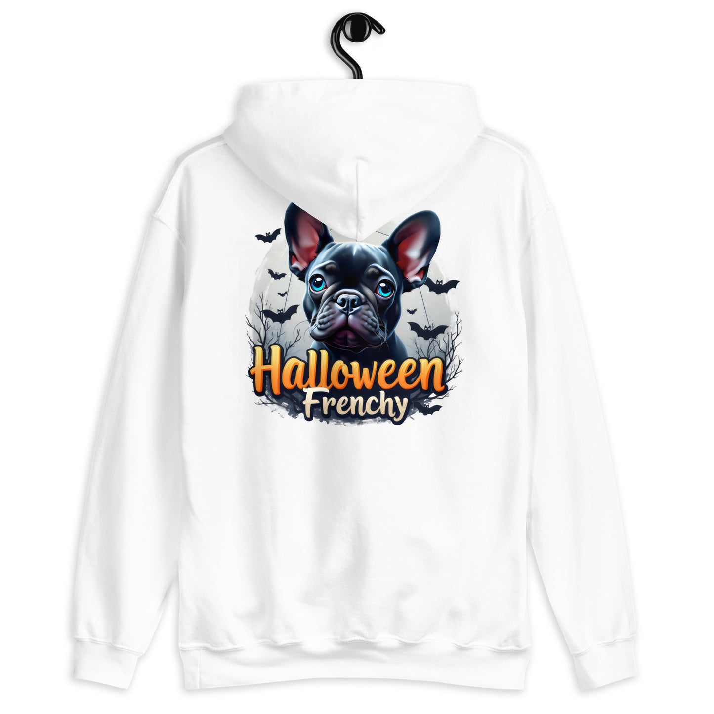 Unisex Halloween French bulldog twin print heavy Hoodie