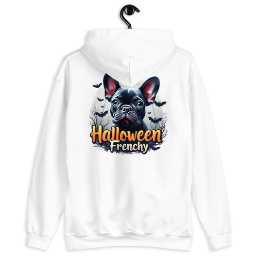Unisex Halloween French bulldog twin print heavy Hoodie