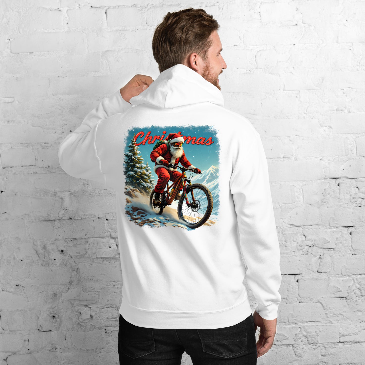 Unisex Simply white MTB Christmas Hoodie