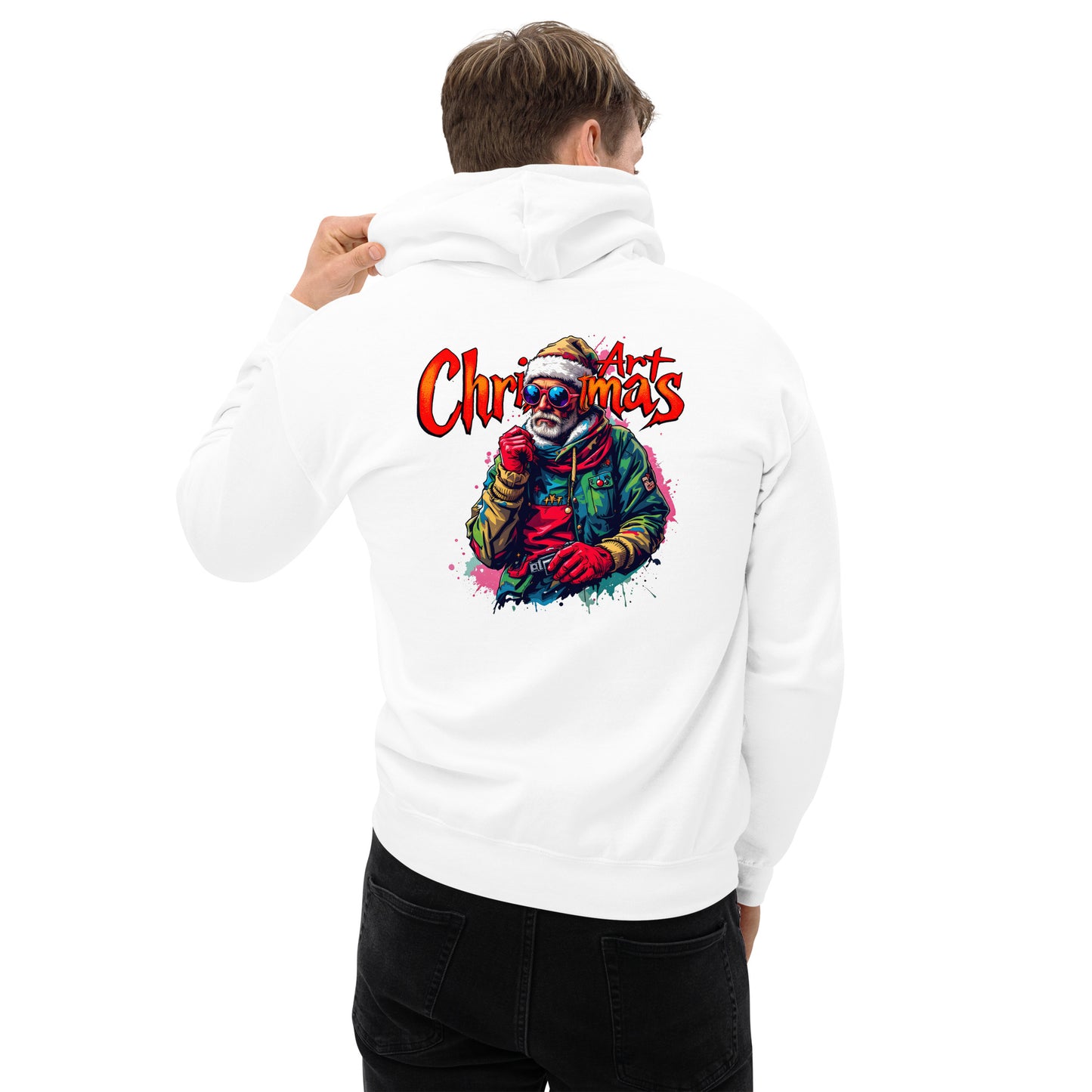Unisex Christmas art cool looking street artist Hoodie