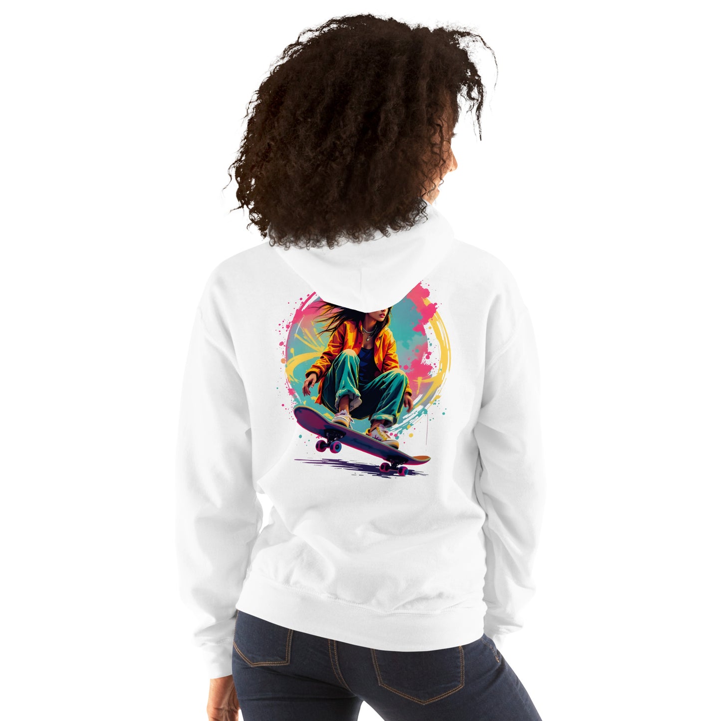 Unisex Skateboard street chick Hoodie