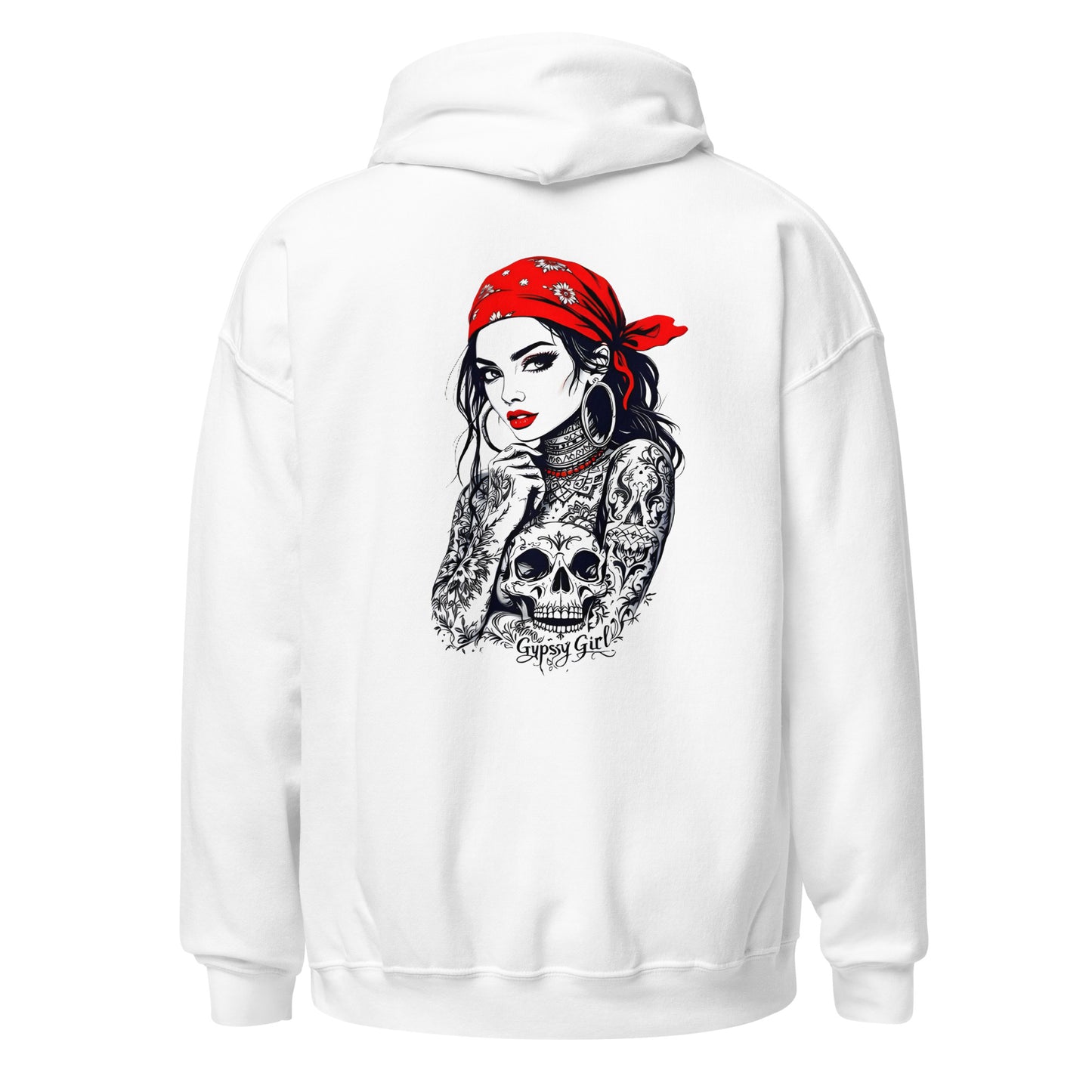 Unisex Skull sleeve tattoos Gypsy girl Hoodie