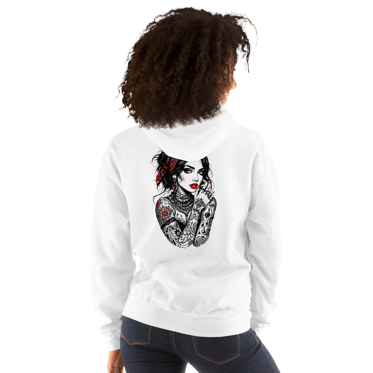 Unisex Illustrated tattoo lady Hoodie