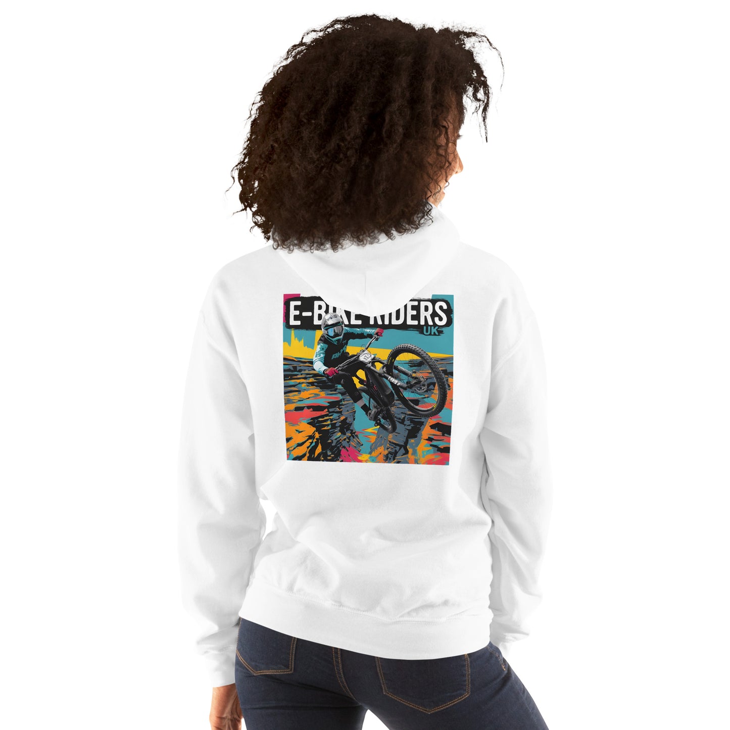 Unisex Box style E-bike riders Canyon Hoodie