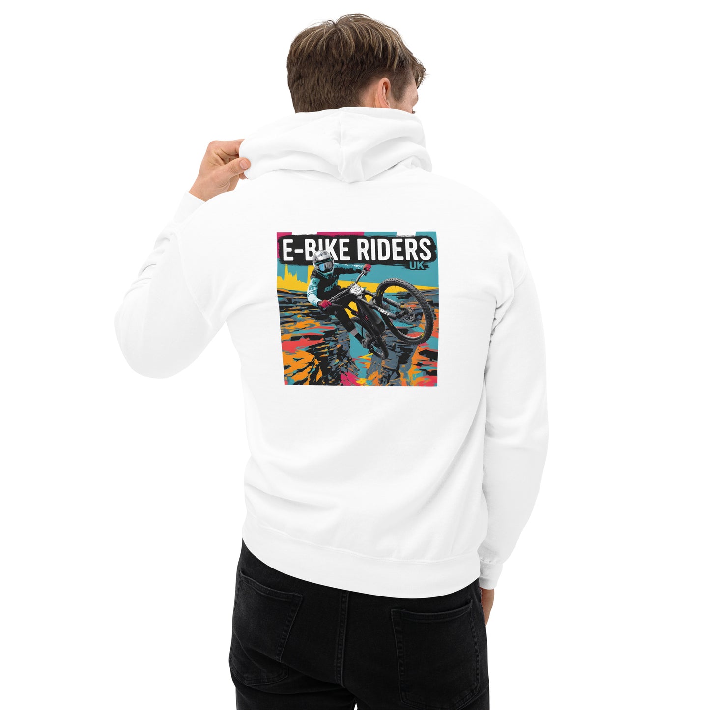 Unisex Box style E-bike riders Canyon Hoodie