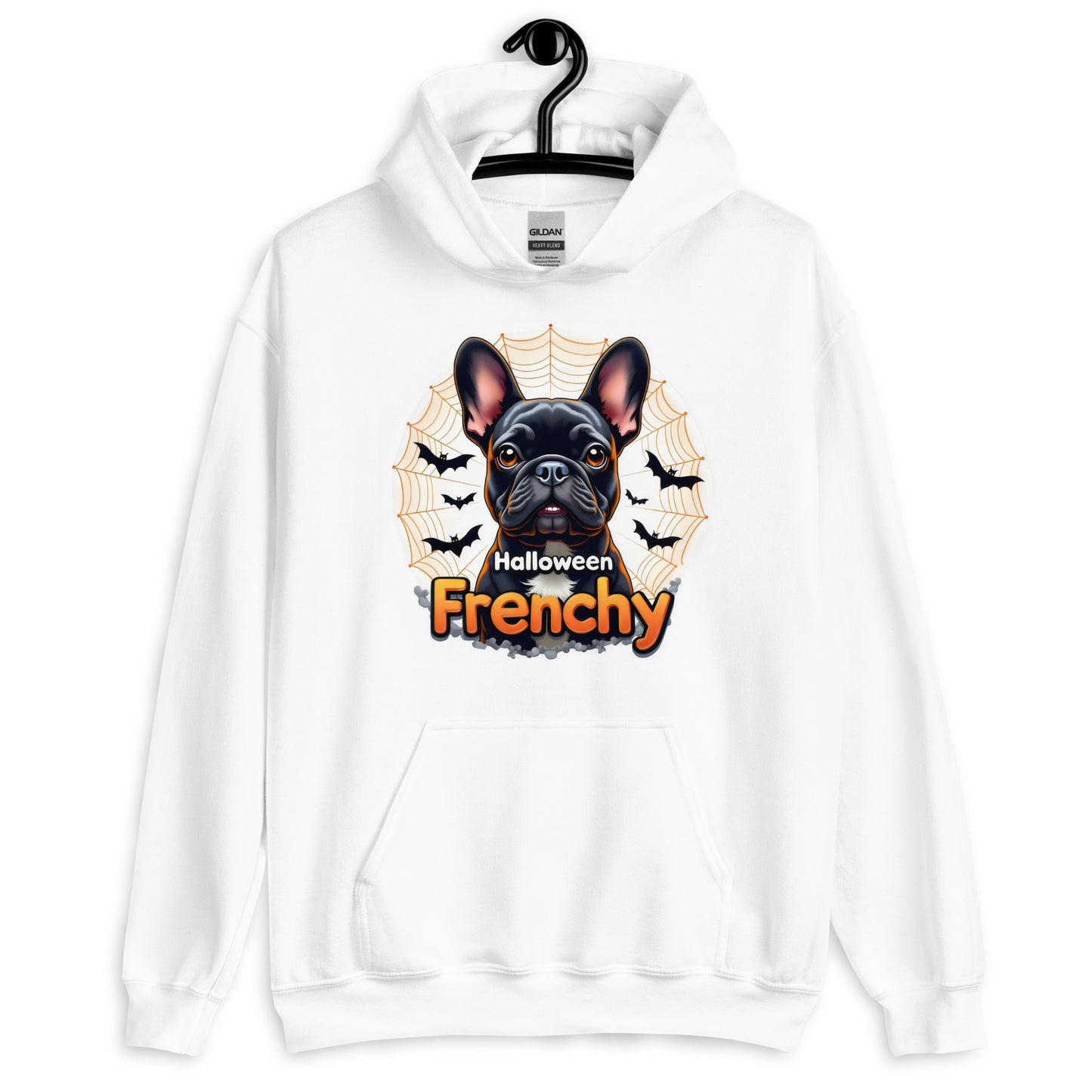 Unisex Halloween French bulldog twin print heavy Hoodie