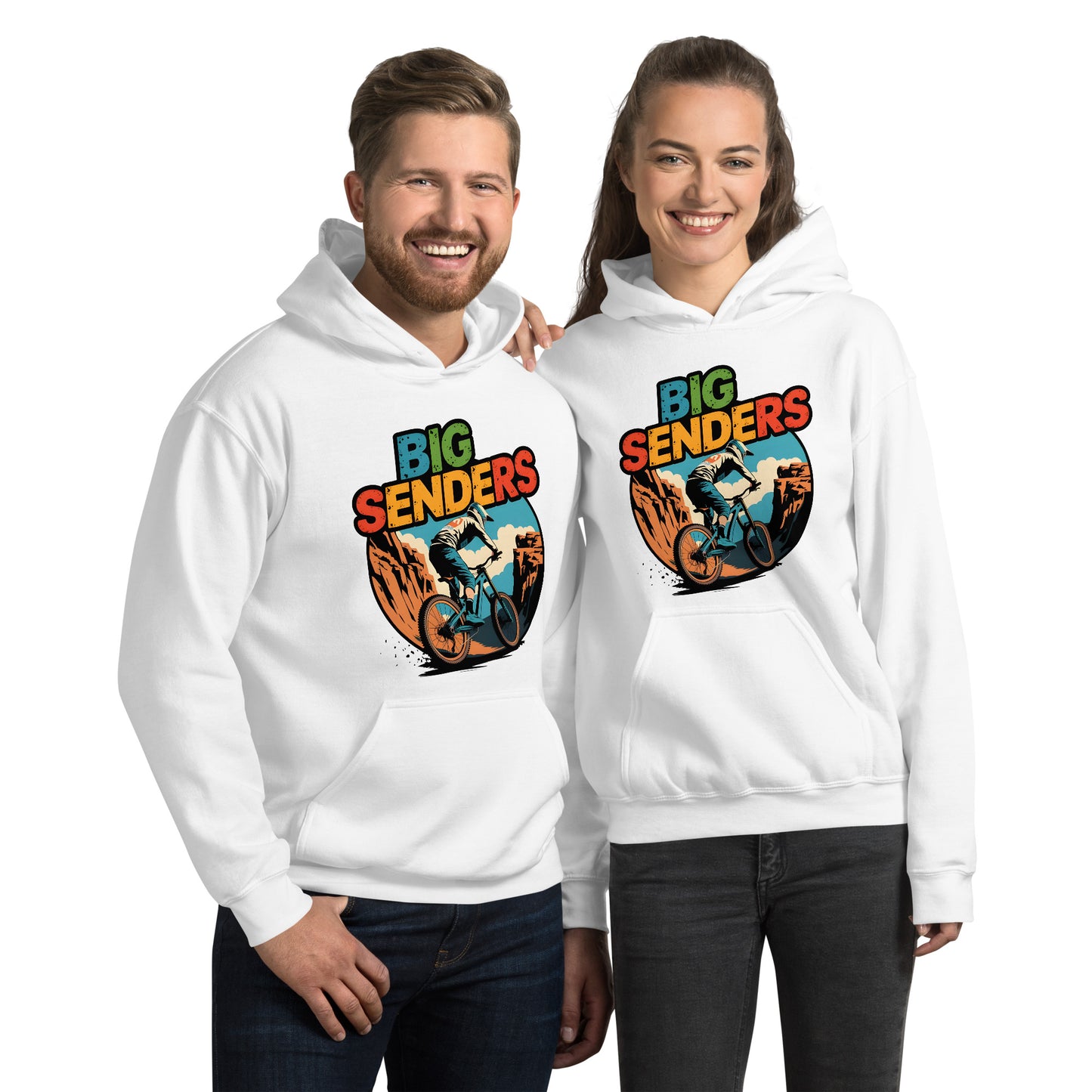 Unisex Box style E-bike riders Canyon Hoodie
