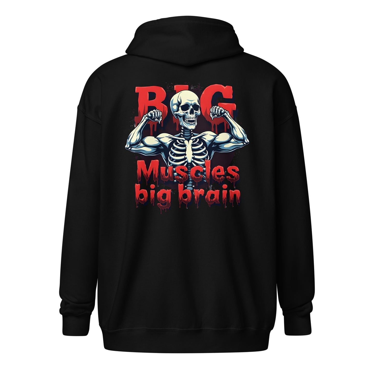 Unisex Skeleton muscle Big buns heavy blend zip hoodie