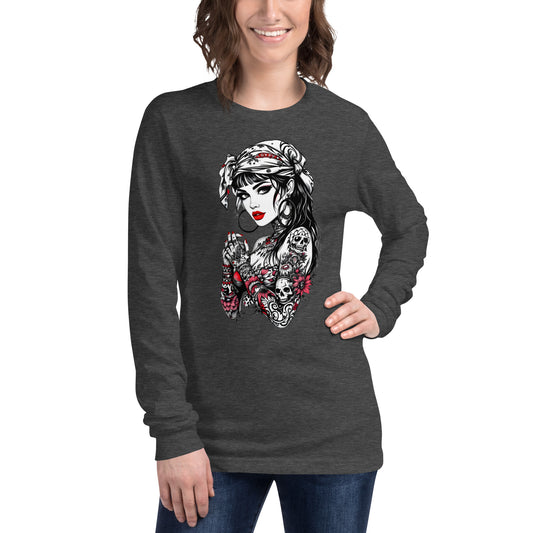 Unisex Cool looking Gypsy girl Long Sleeve Tee