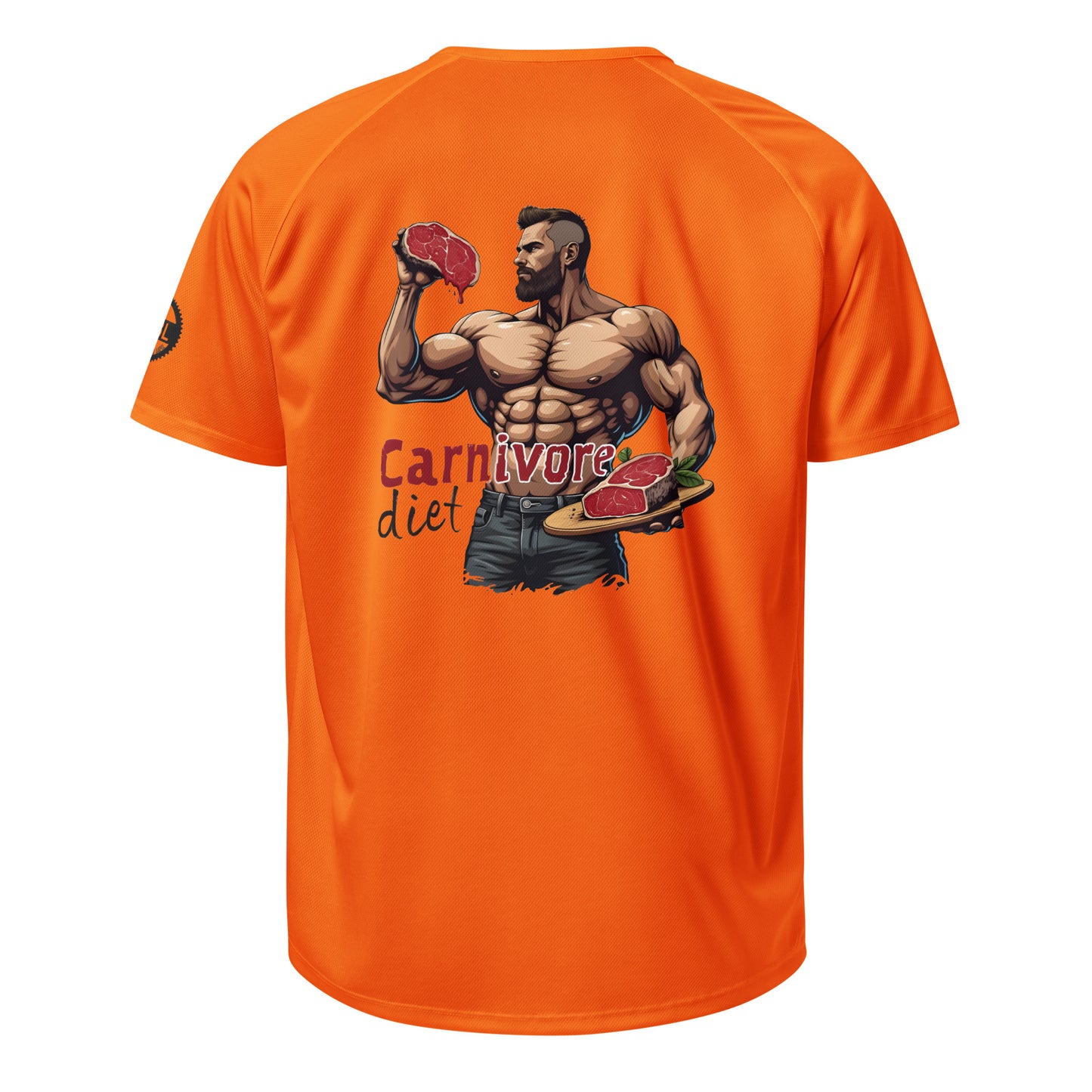 Men's double print carnivore diet classic tee sports jersey