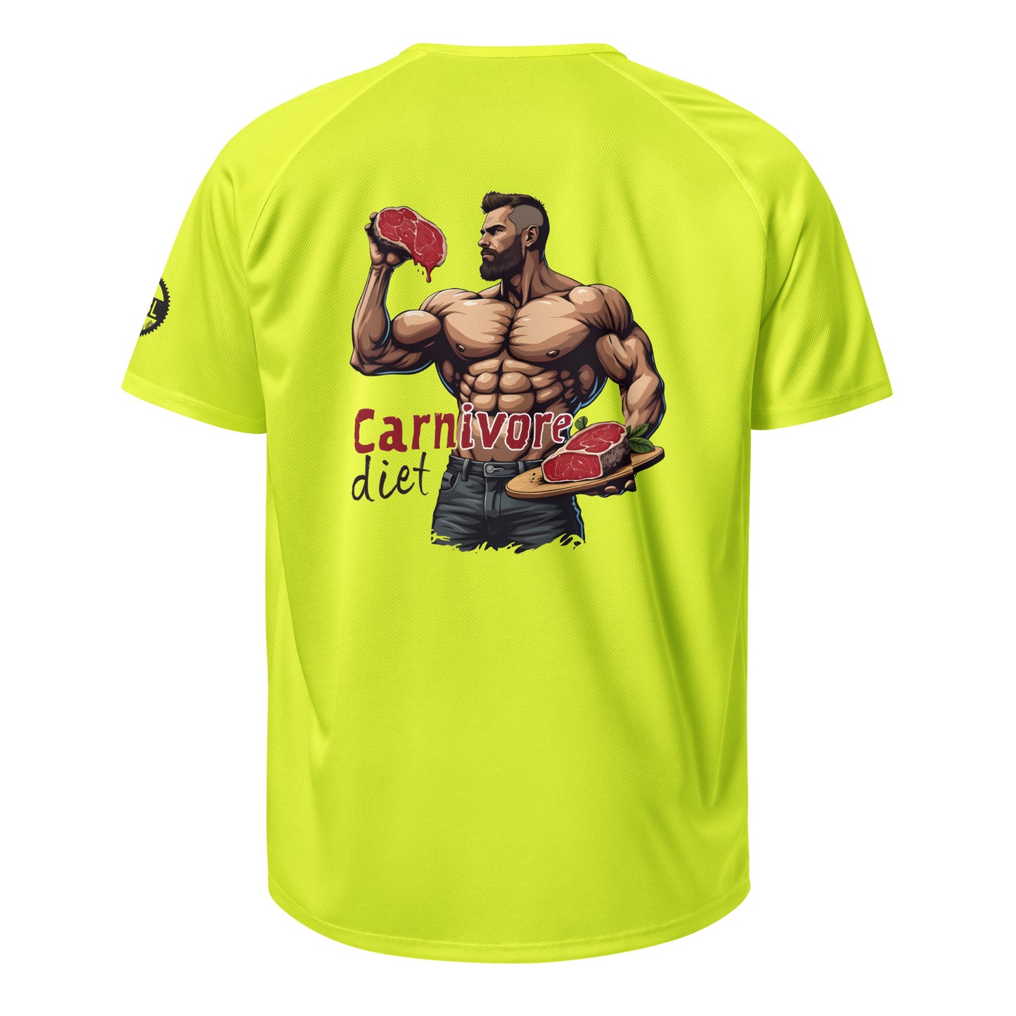 Men's double print carnivore diet classic tee sports jersey