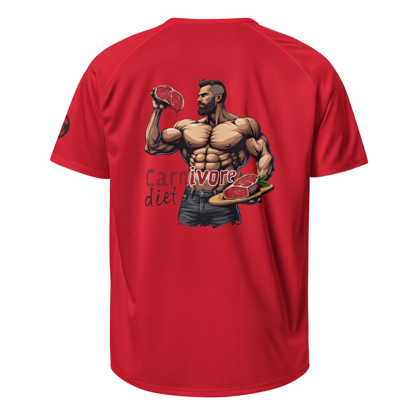 Men's double print carnivore diet classic tee sports jersey