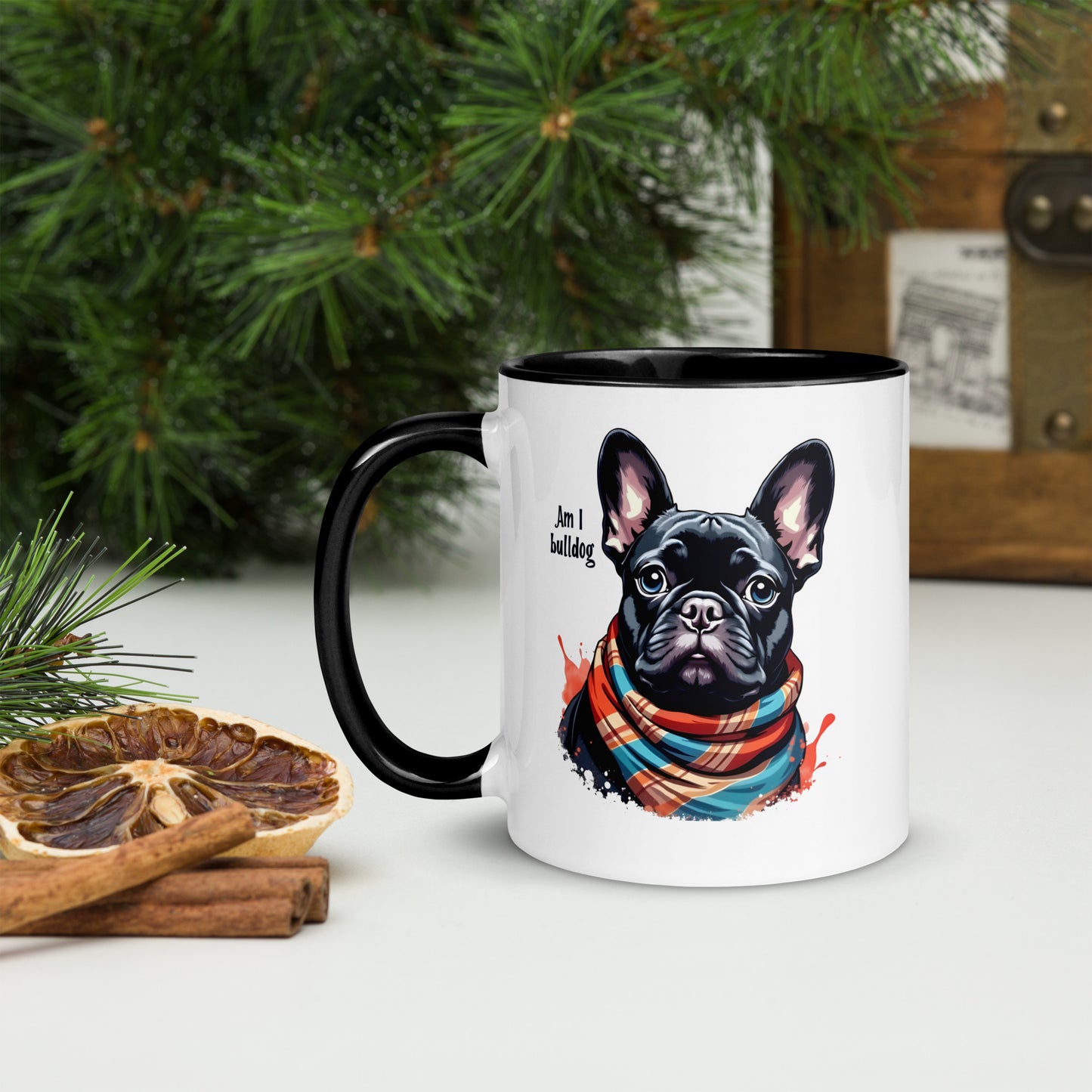 French bulldog Mug with Color Inside