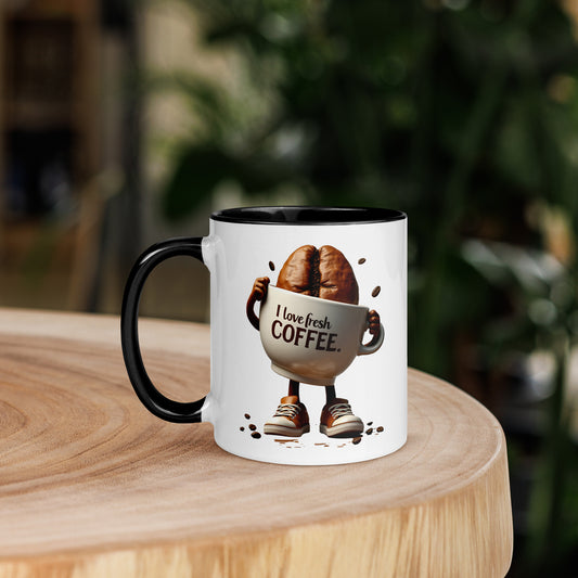 I love fresh coffee Mug with Color Inside