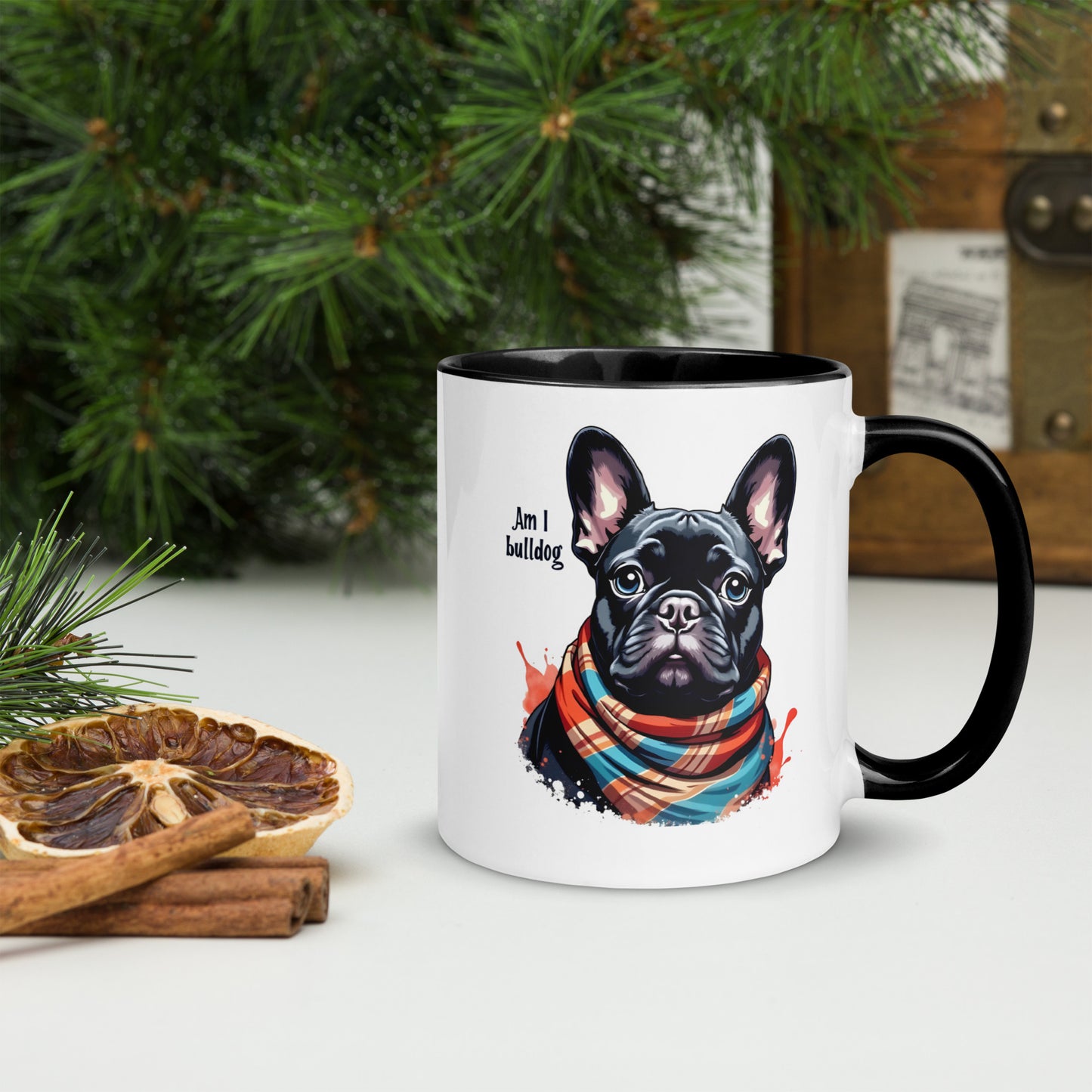 French bulldog Mug with Color Inside