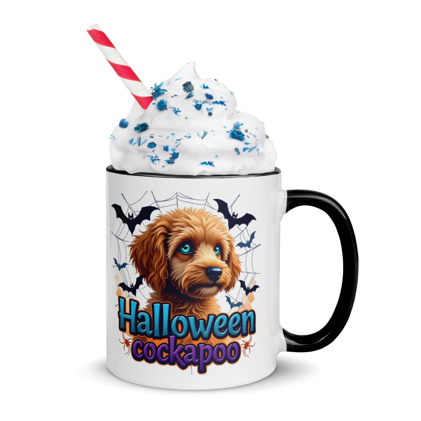 Halloween cockapoo blue eyed series 2 Mug with Color Inside