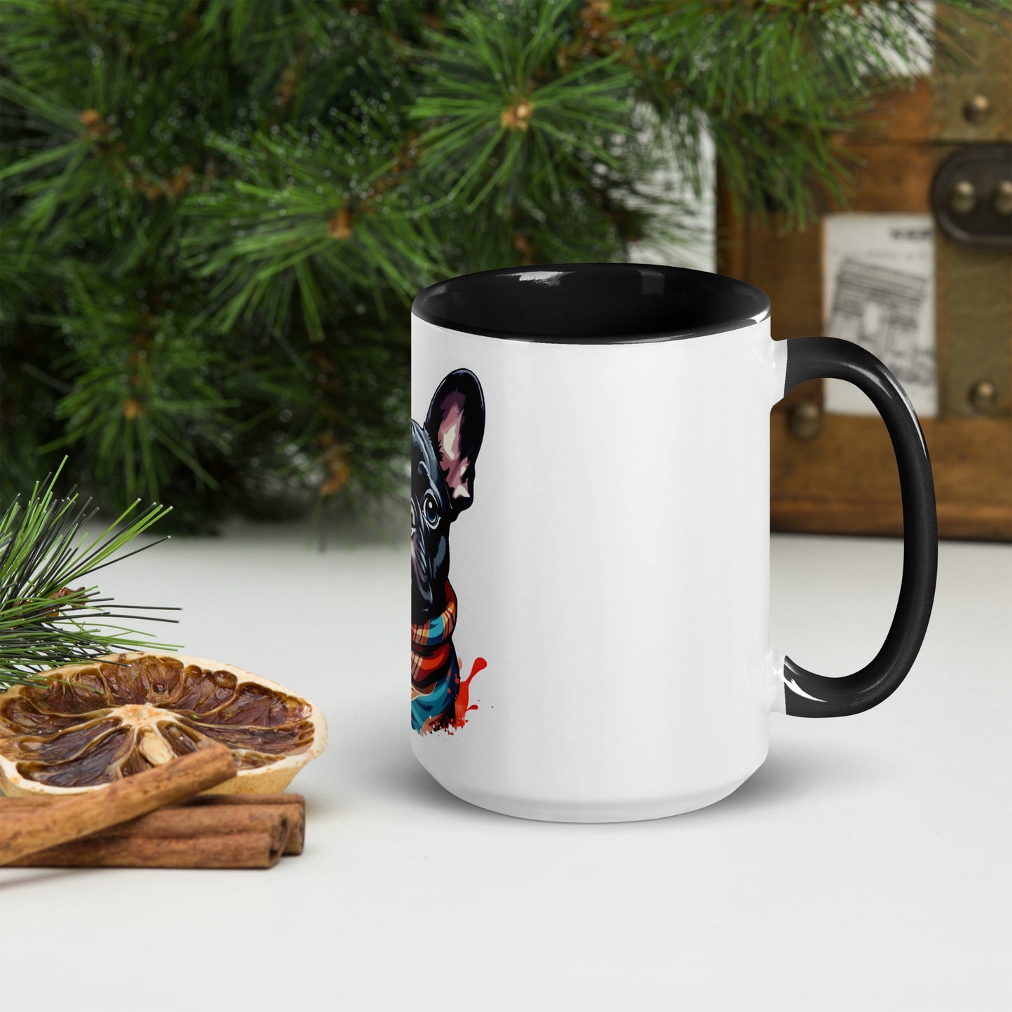French bulldog Mug with Color Inside