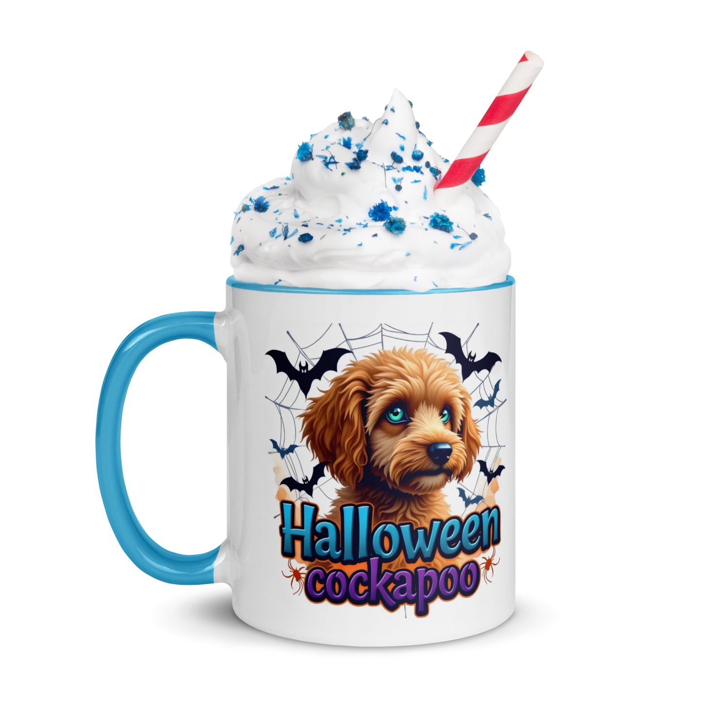 Halloween cockapoo blue eyed series 2 Mug with Color Inside
