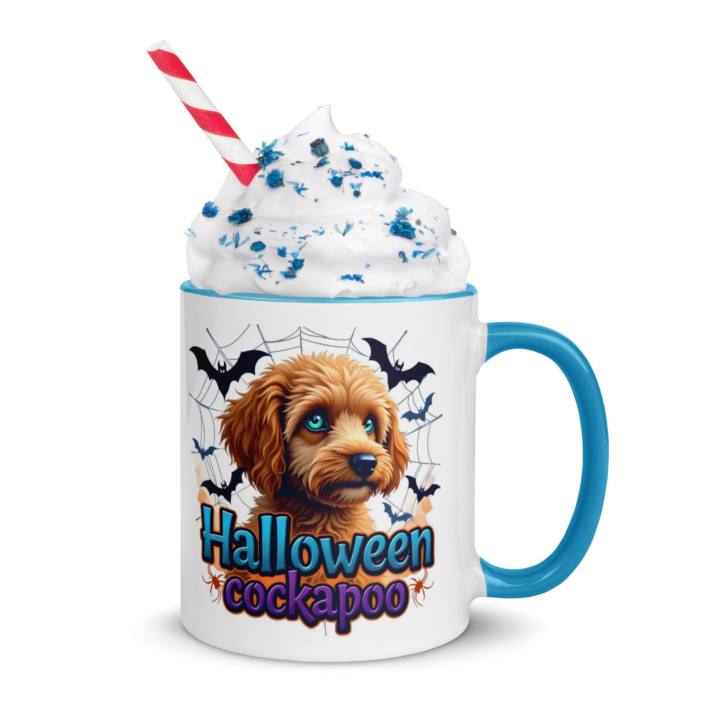 Halloween cockapoo blue eyed series 2 Mug with Color Inside