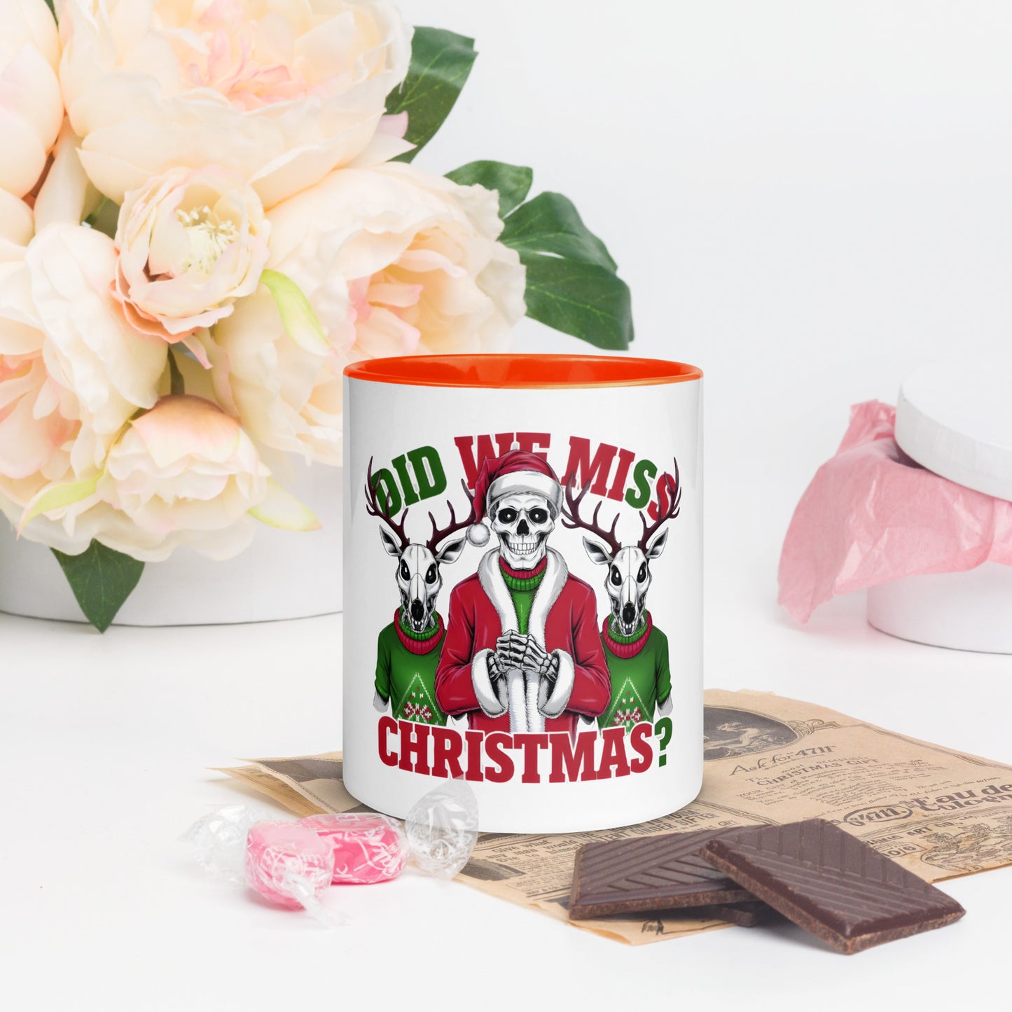 Did I miss Christmas skeletons Mug with Color Inside