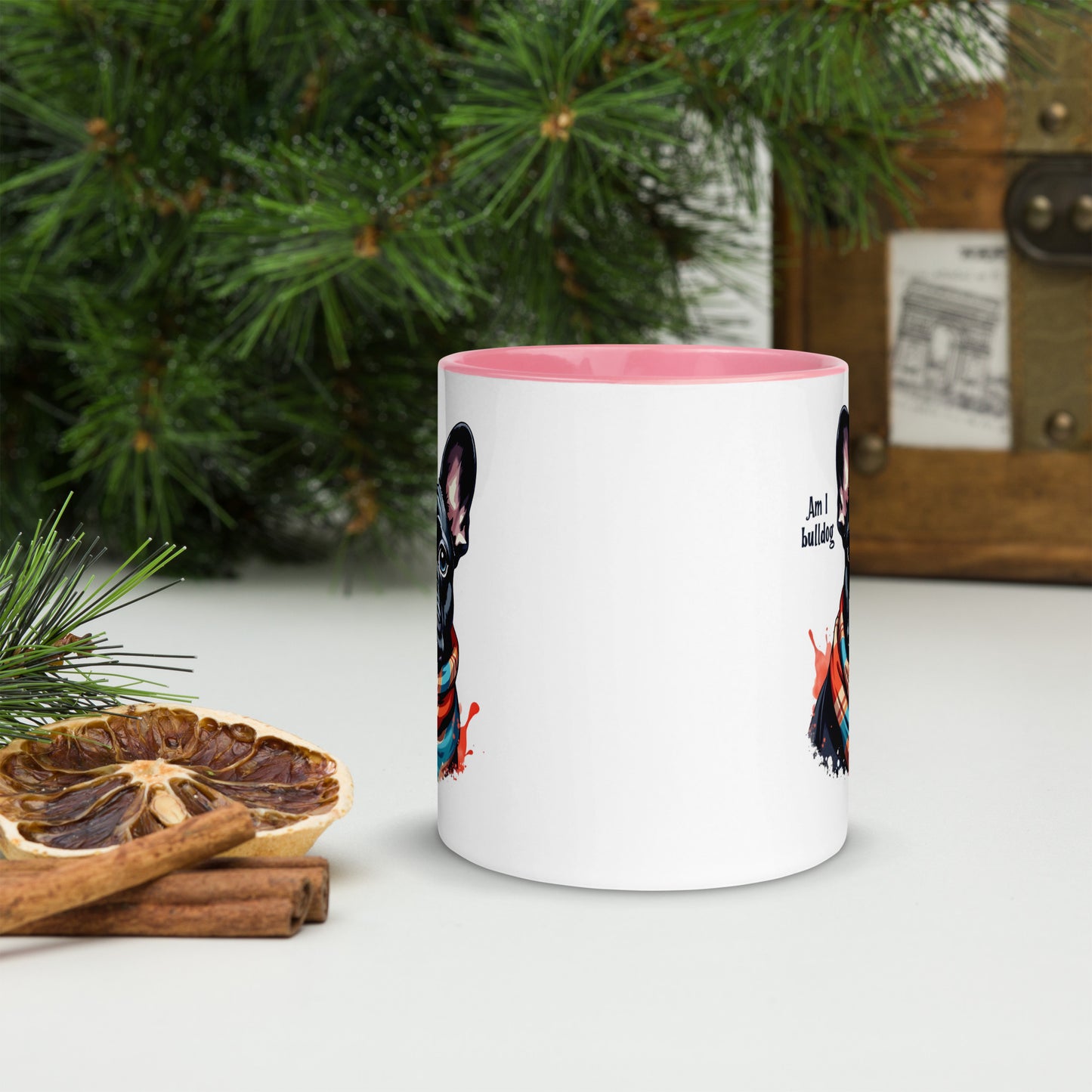 French bulldog Mug with Color Inside