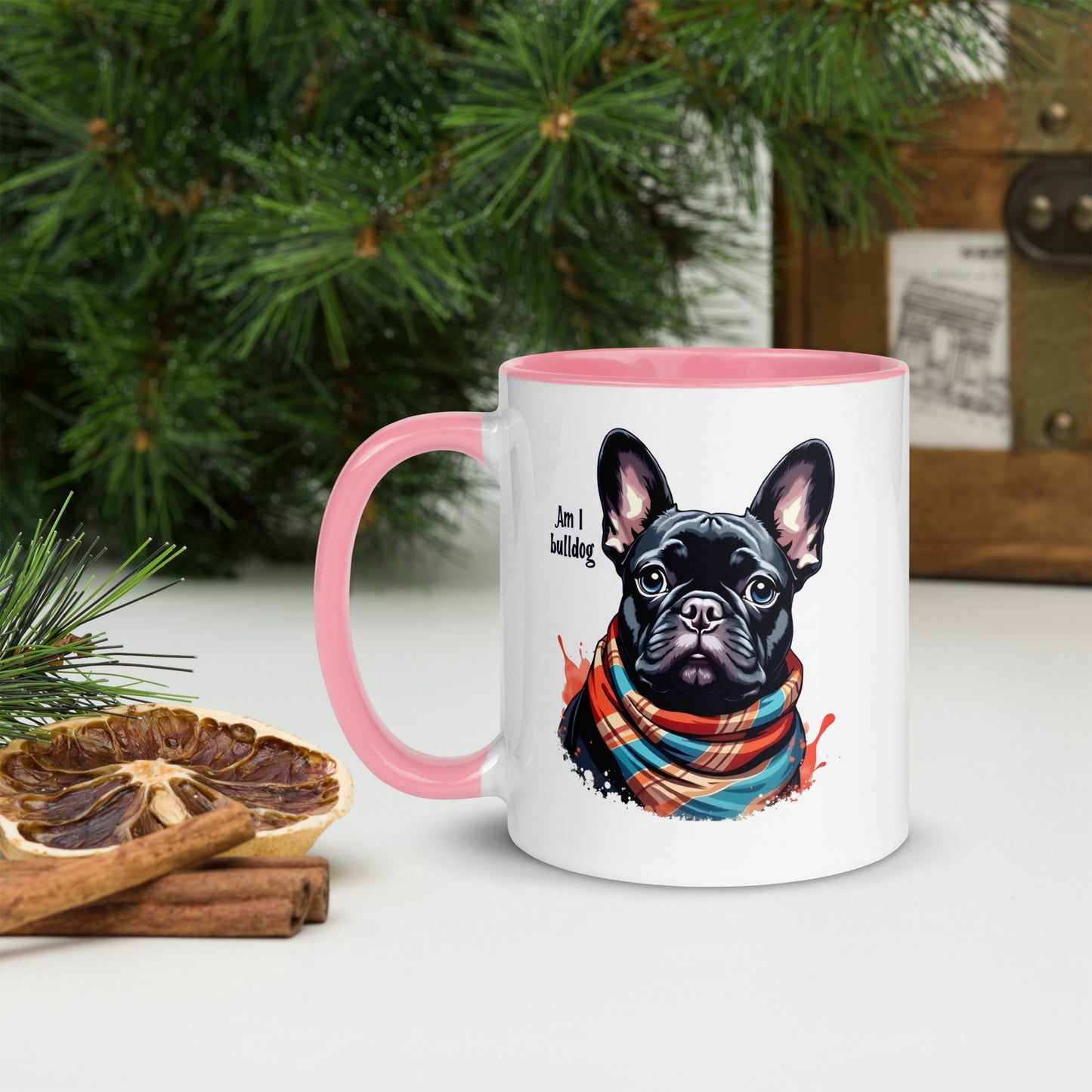 French bulldog Mug with Color Inside