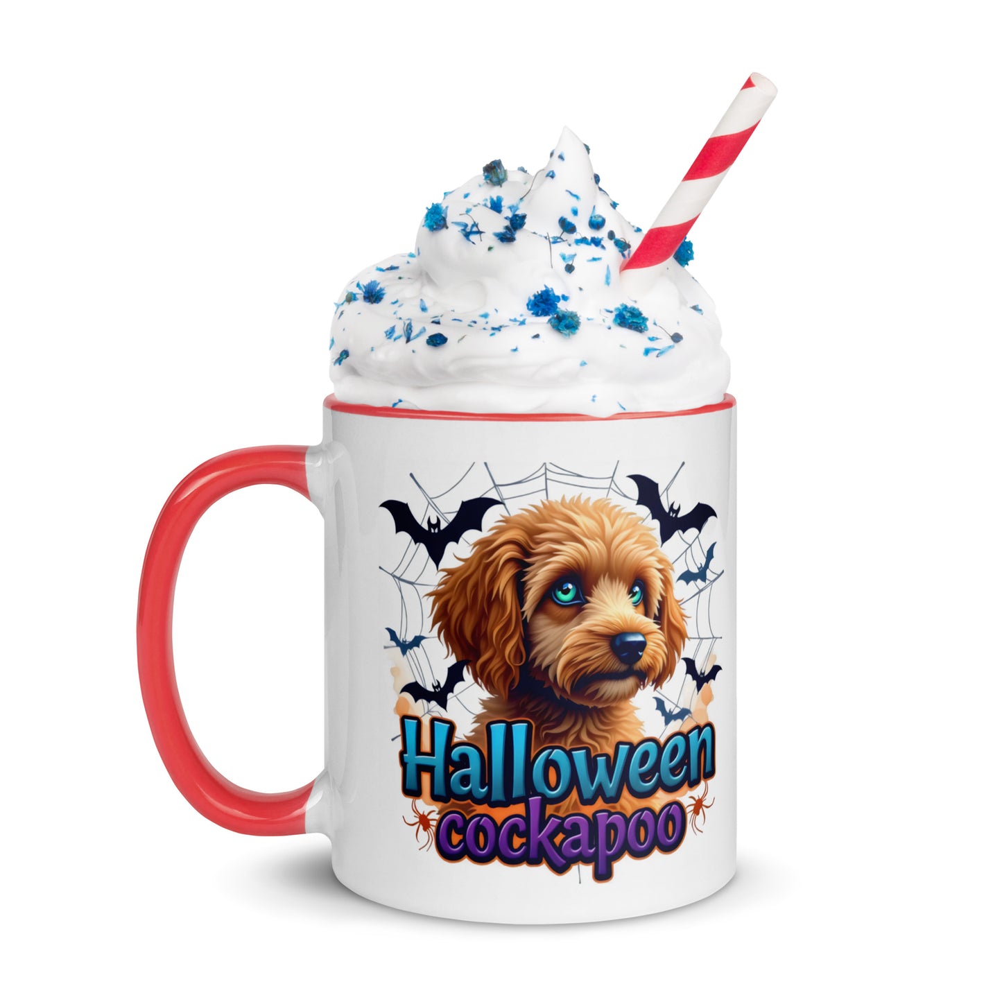 Halloween cockapoo blue eyed series 2 Mug with Color Inside