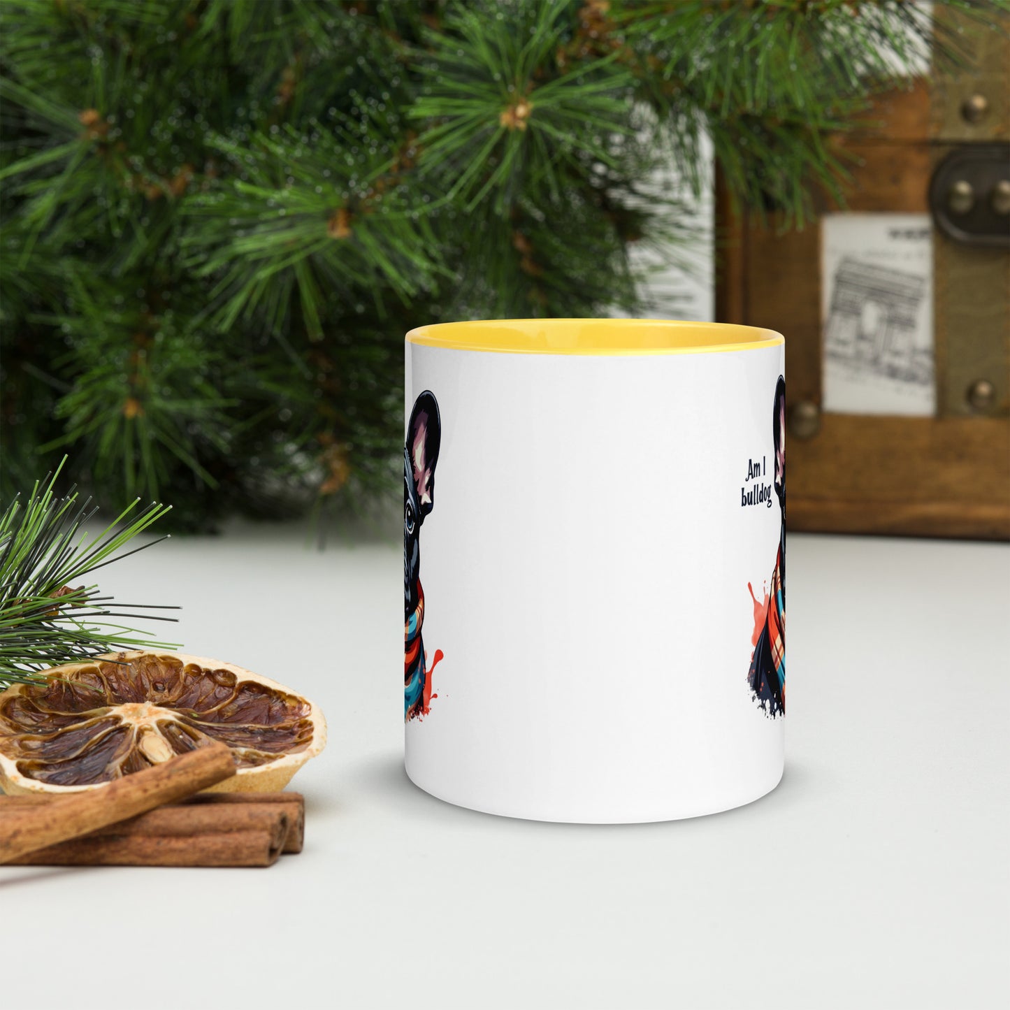 French bulldog Mug with Color Inside