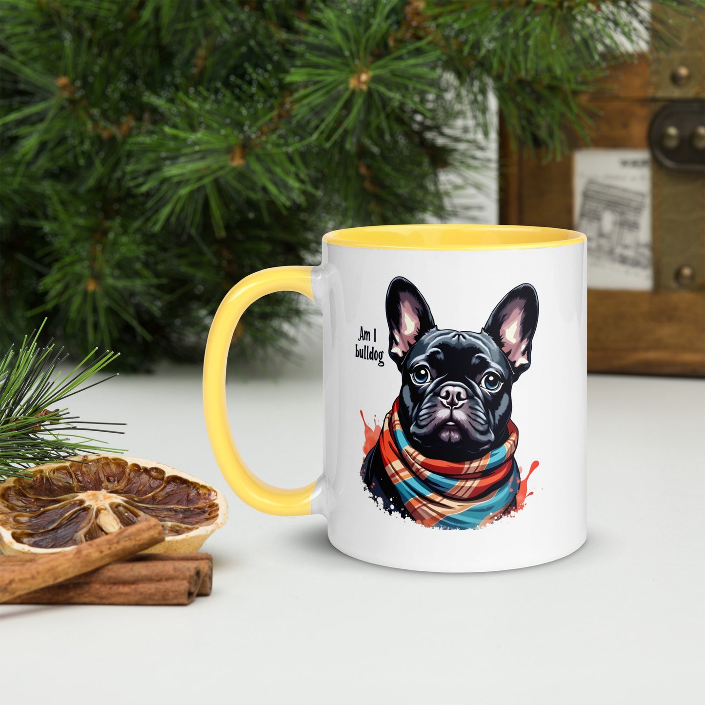 French bulldog Mug with Color Inside
