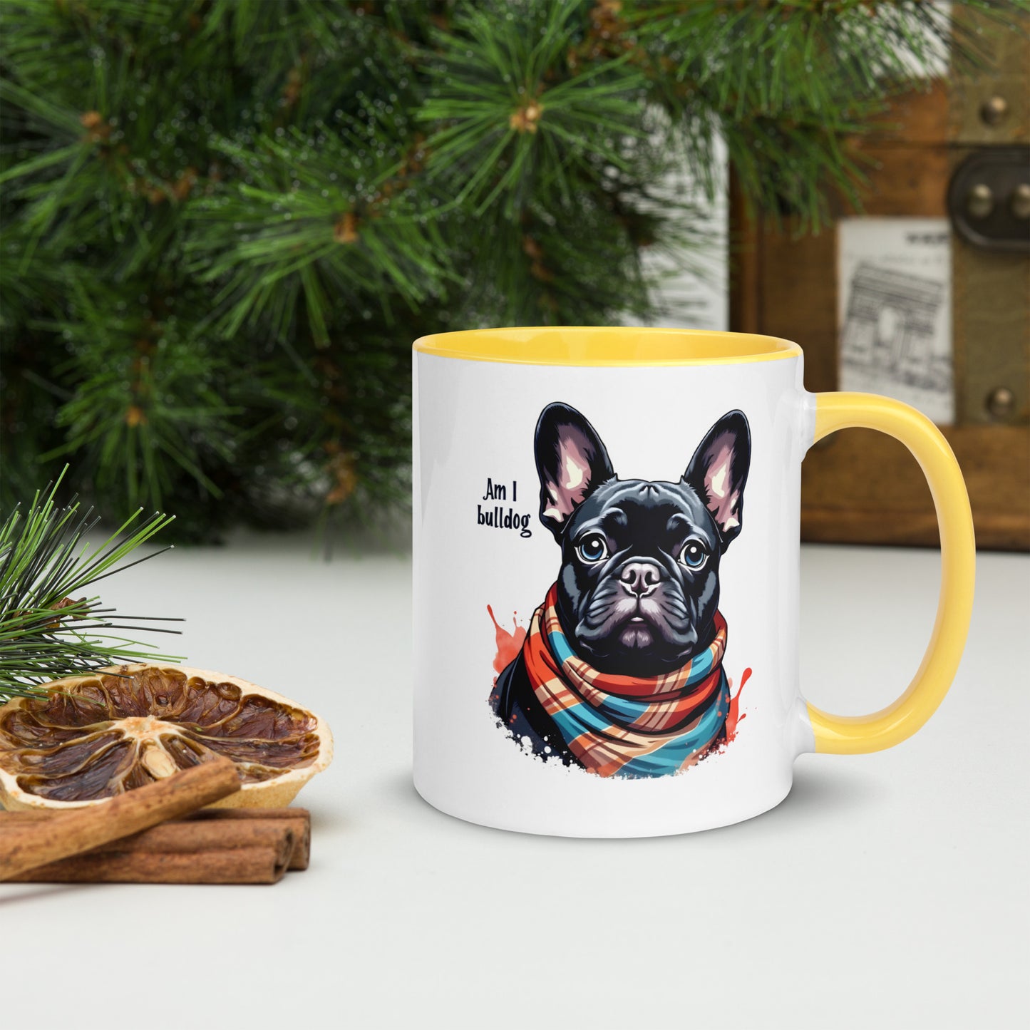 French bulldog Mug with Color Inside