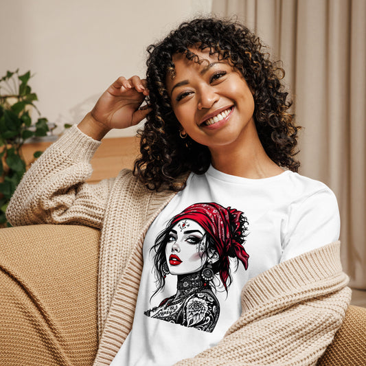 Women' tattoo lady Relaxed T-Shirt