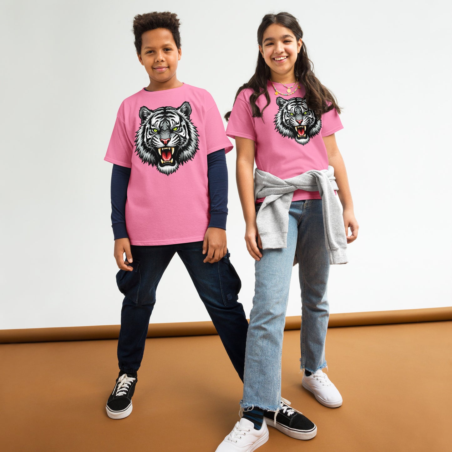 Youth Unisex Black and white tiger classic tee