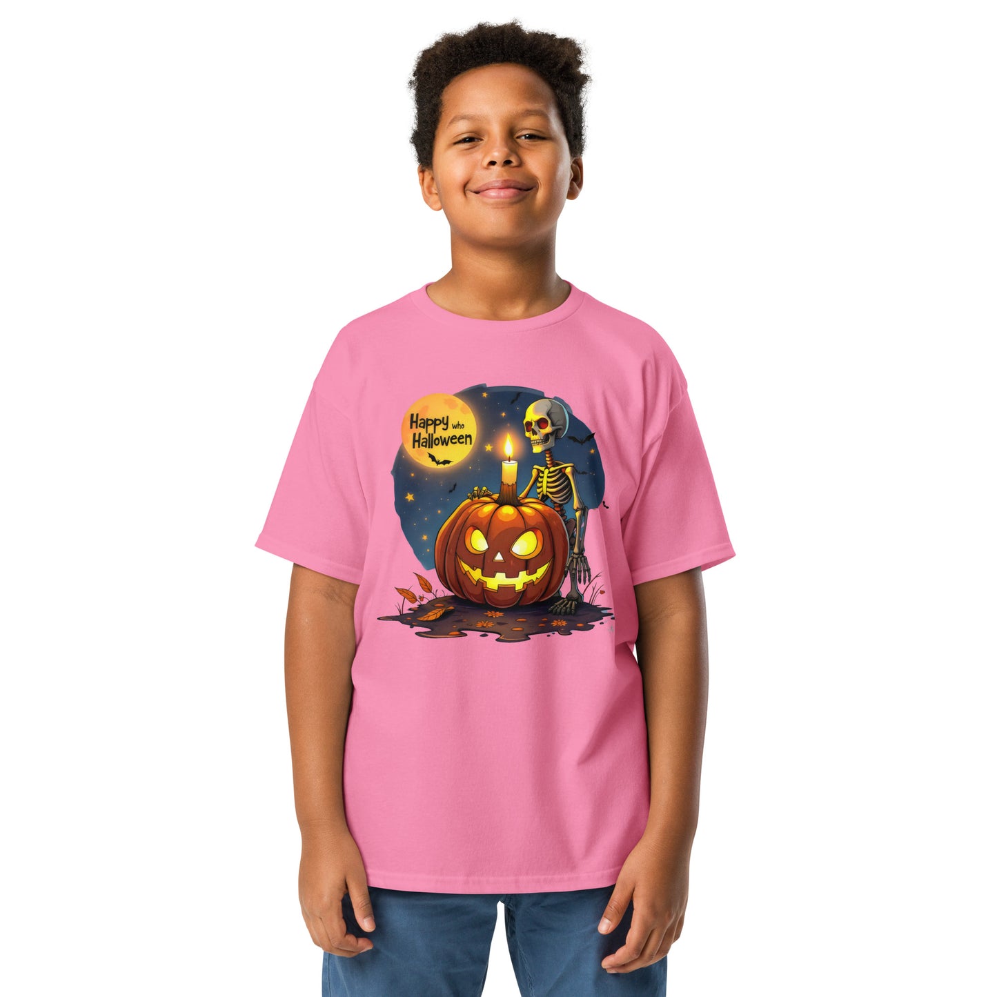 Youth Happy Halloween Skeleton classic tee