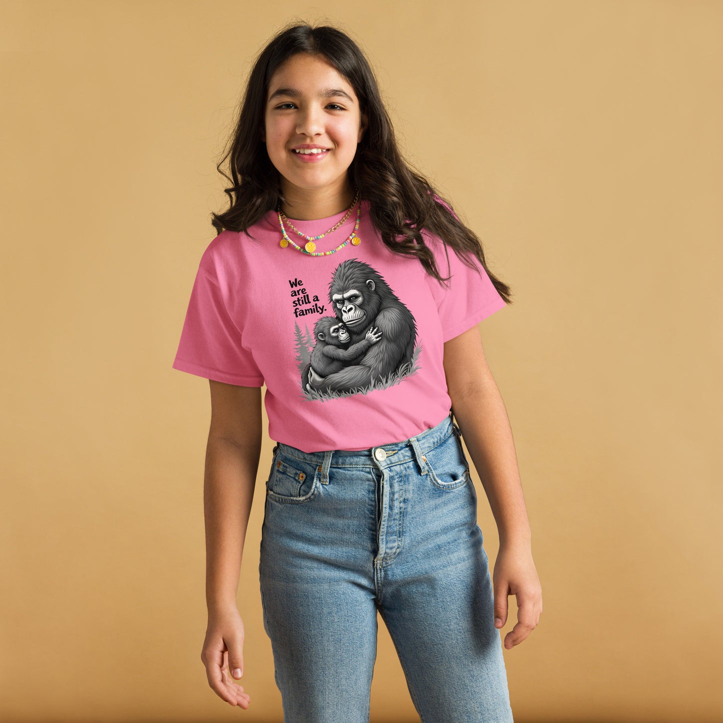 Youth Unisex Linear Gorilla and baby classic tee