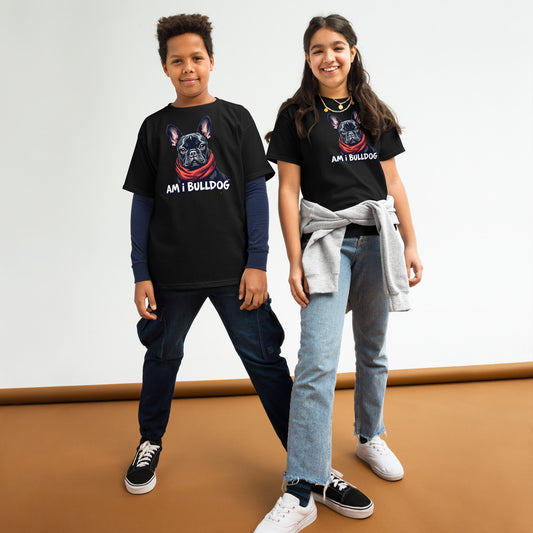 Youth twin print pug French bulldog classic tee
