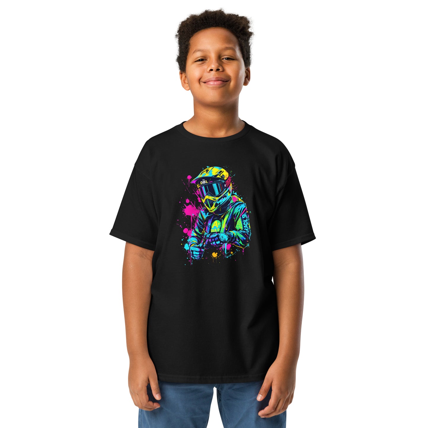 Youth Psychedelic bike art classic tee