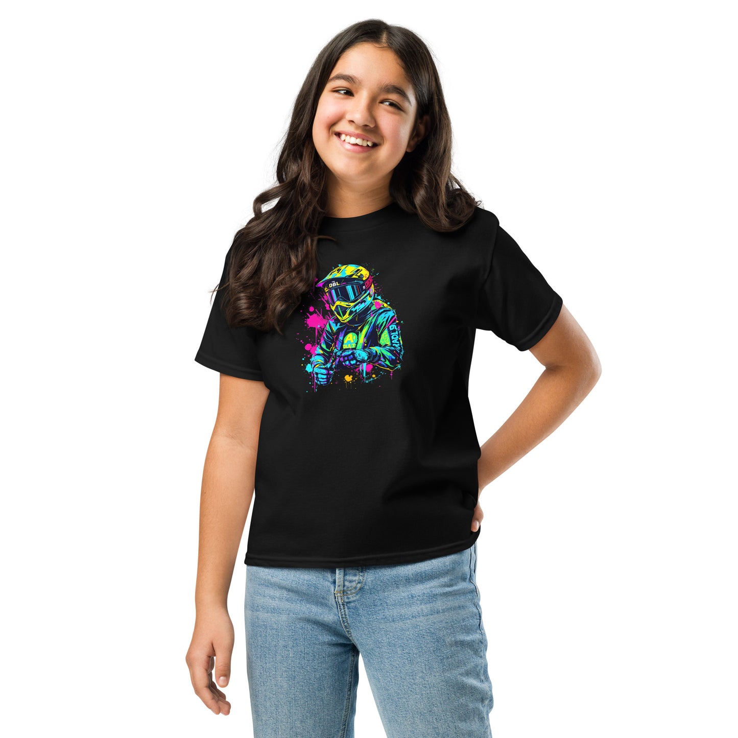 Youth Psychedelic bike art classic tee