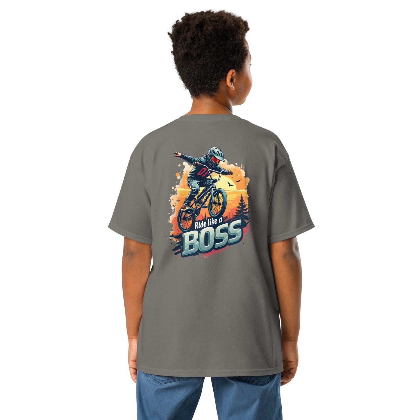 Youth Ride bmx like a boss heavy classic tee