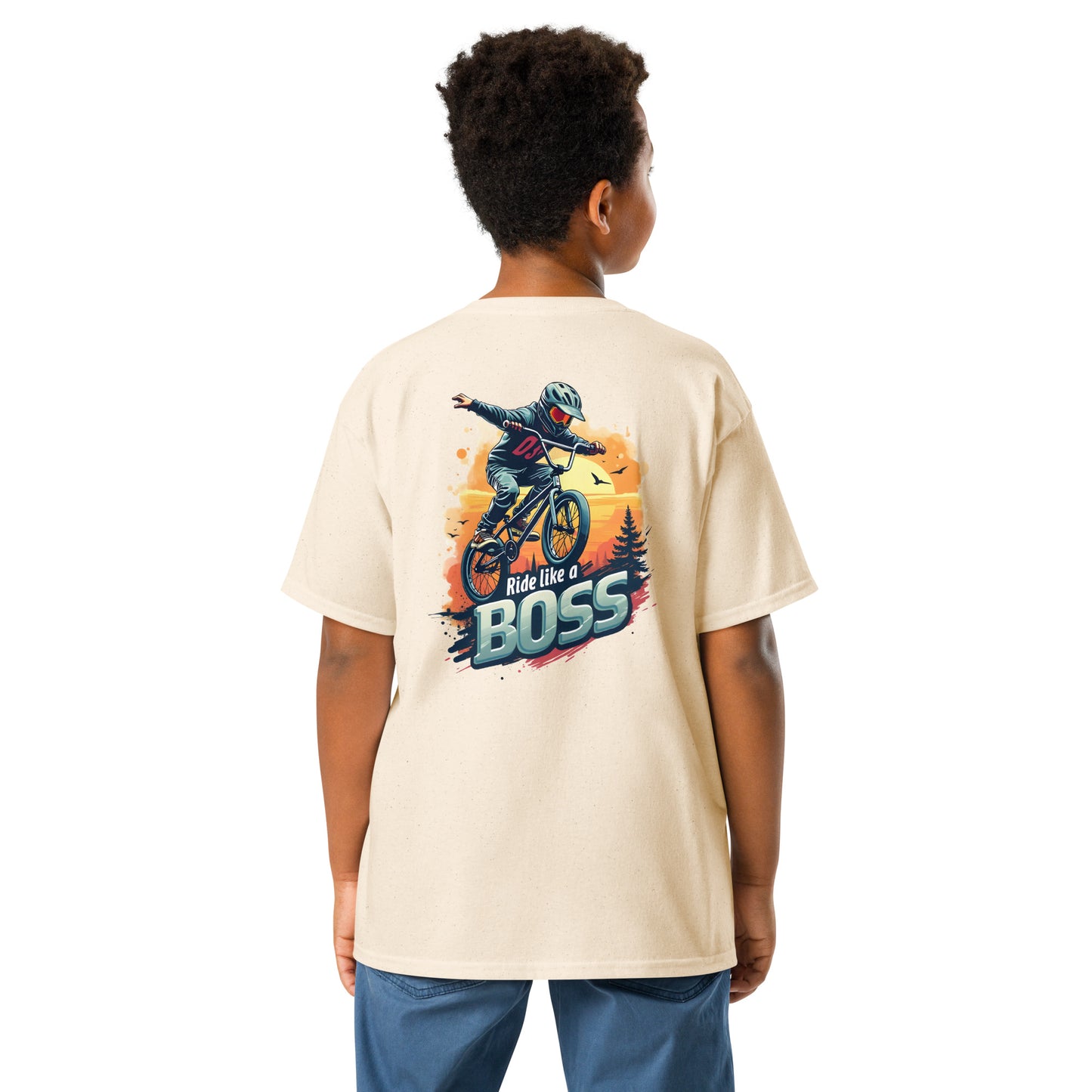 Youth Ride bmx like a boss heavy classic tee