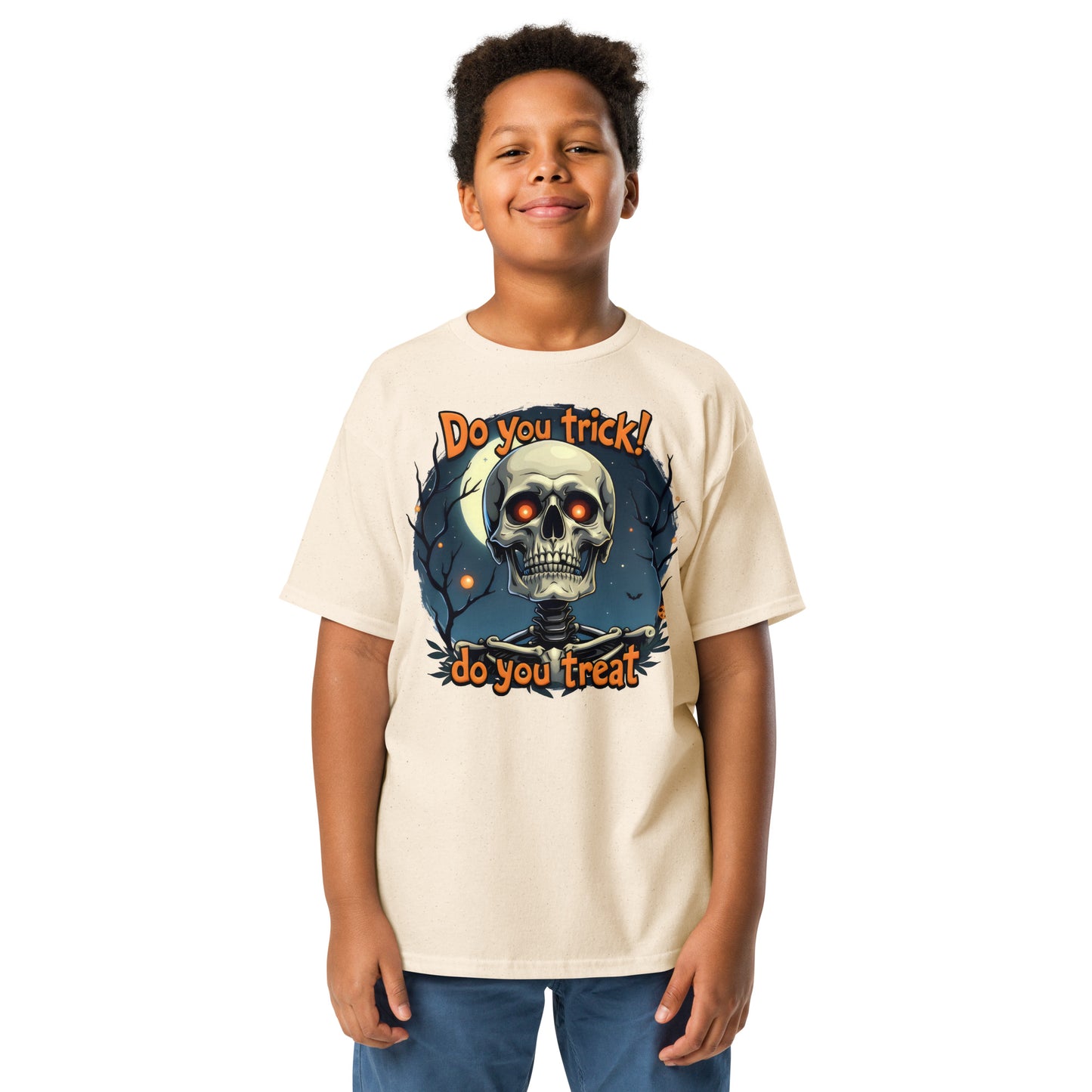 Youth Short-Sleeve trick or treat skeleton classic tee