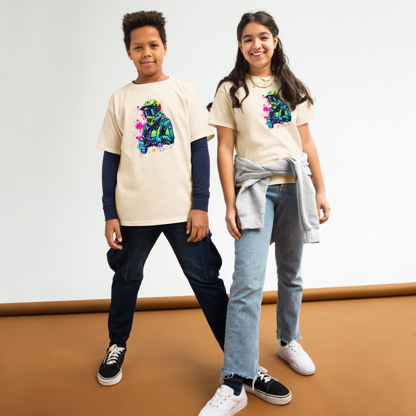 Youth Psychedelic bike art classic tee