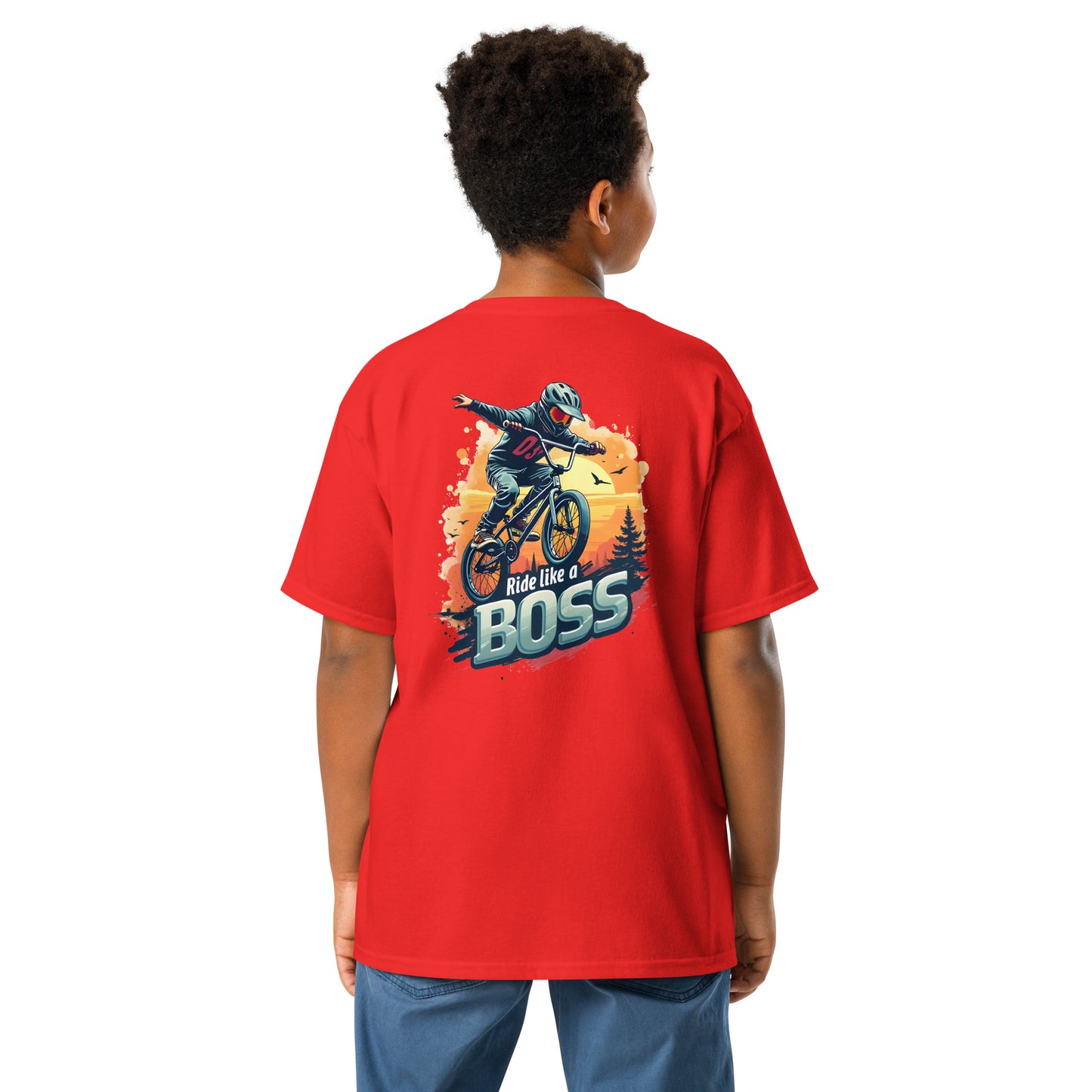 Youth Ride bmx like a boss heavy classic tee