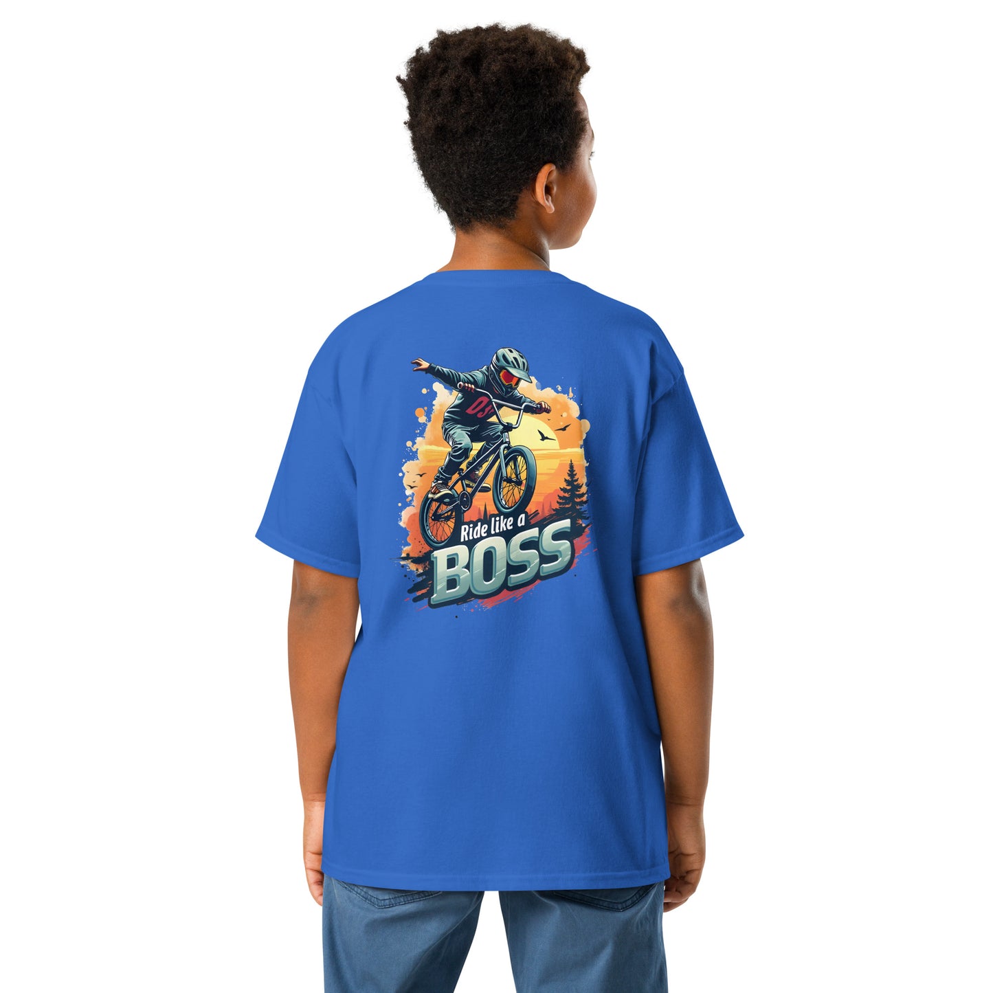 Youth Ride bmx like a boss heavy classic tee
