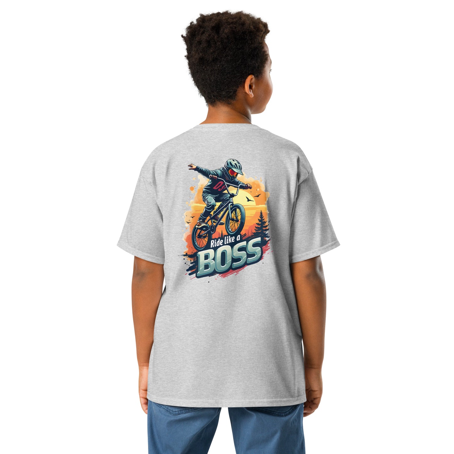 Youth Ride bmx like a boss heavy classic tee