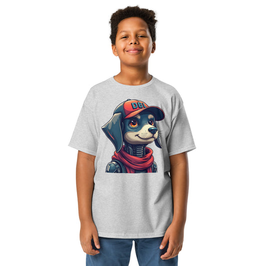 Youth Cartoon dog with DBL cap shaggy classic tee